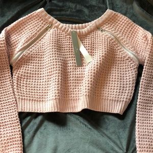NWT cropped long sleeve sweater